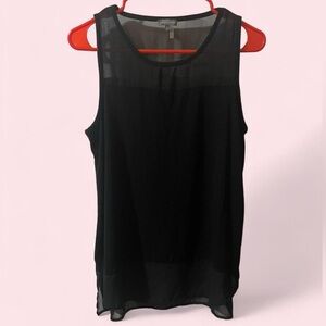 Vince Camuto Sheer Black Tank Top